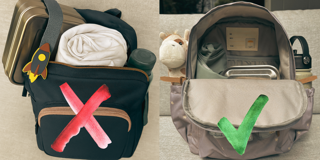 Vorher Nachher Kinderrucksack